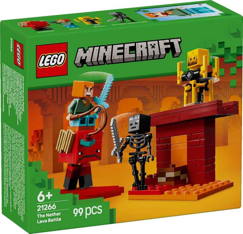 LEGO Minecraft The Nether Lava Battle Gamer Toy for Kids 21266 Building Blocks Toys LEGO Minecraft The Nether Lava Battle Gamer Toy for Kids 21266 Building Blocks Toys