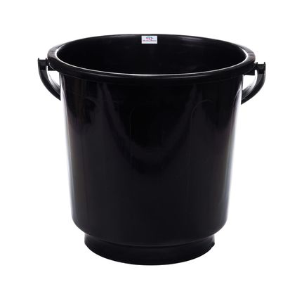 Kuber Industries Plastic Unbreakable Bucket with Handle|16 Liter|Black Kuber Industries Plastic Unbreakable Bucket with Handle|16 Liter|Black