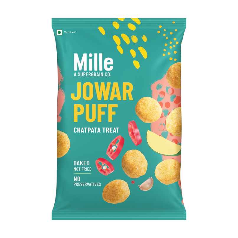 Mille Jowar Puffs Chatpata Treat | Baked | No Palm Oil | Not Fried Mille Jowar Puffs Chatpata Treat | Baked | No Palm Oil | Not Fried