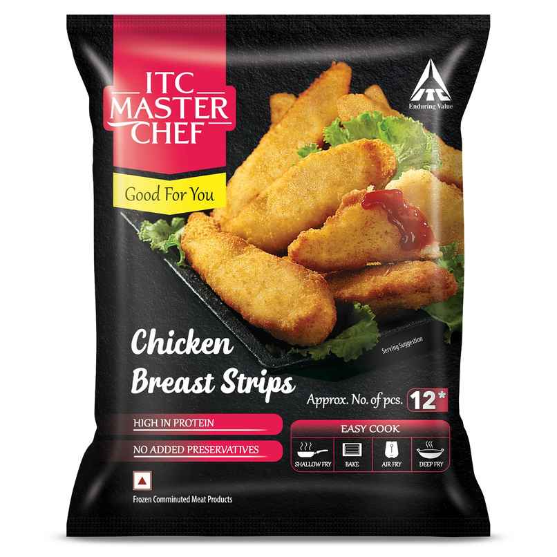ITC Master Chef Chicken Breast Strips | High in Protein | No Added Preservatives | 12 pieces ITC Master Chef Chicken Breast Strips | High in Protein | No Added Preservatives | 12 pieces