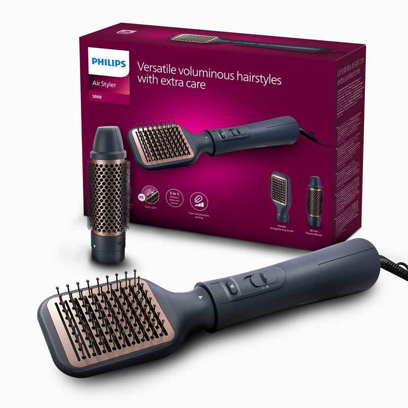 Philips 2-in-1 Airstyler|3X Volume & 50% Less Hair Breakage|Volumizer + Blow Dryer Brush|BHA531/10