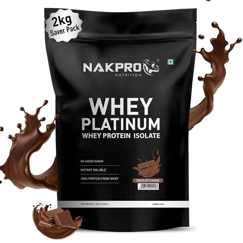 Nakpro Platinum Whey Protein Isolate Chocolate 28G Protein 6.4G Bcaa