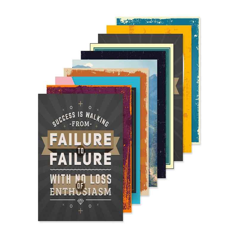 Paper Plane Design Wall Posters For Office Decor | Set of 10 | Size | 12 Inch x 18 Inch | D4