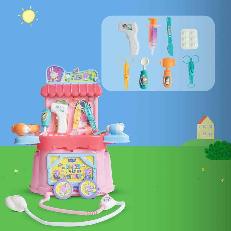 Hamleys Peppa Pig Doctor Play Toyset Medical Kit with Stethoscope, Thermometer & Accessories