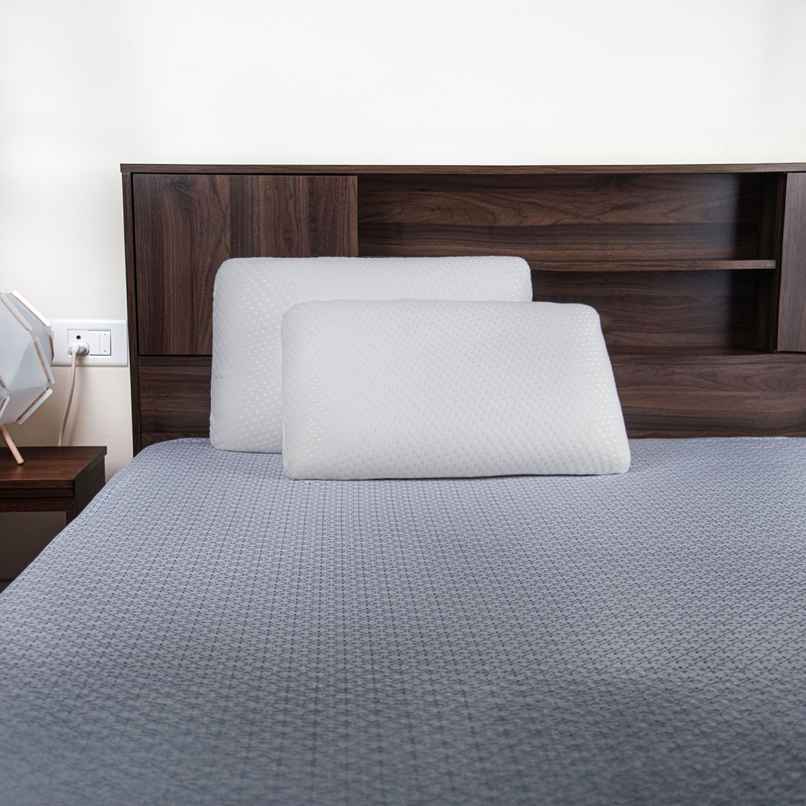 Wakefit Super Soft Foam Pillow | Regular Size | 21.5 x 13.75 x 5 inches | White | Pack of 2