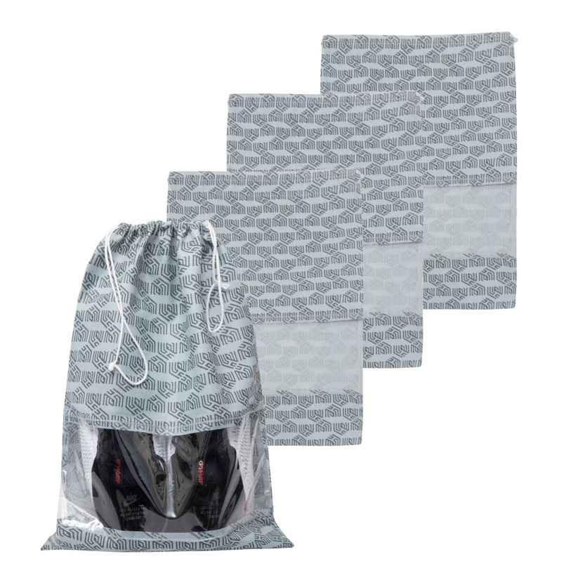 Homestrap Shoe Bag With Drawstring - Grey | Pack of 4 Homestrap Shoe Bag With Drawstring - Grey | Pack of 4