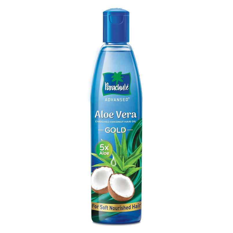 Parachute Advansed Aloe Vera Gold Hair Oil - Coconut for Nourishment, 5X Aloe for Soft Hair Parachute Advansed Aloe Vera Gold Hair Oil - Coconut for Nourishment, 5X Aloe for Soft Hair
