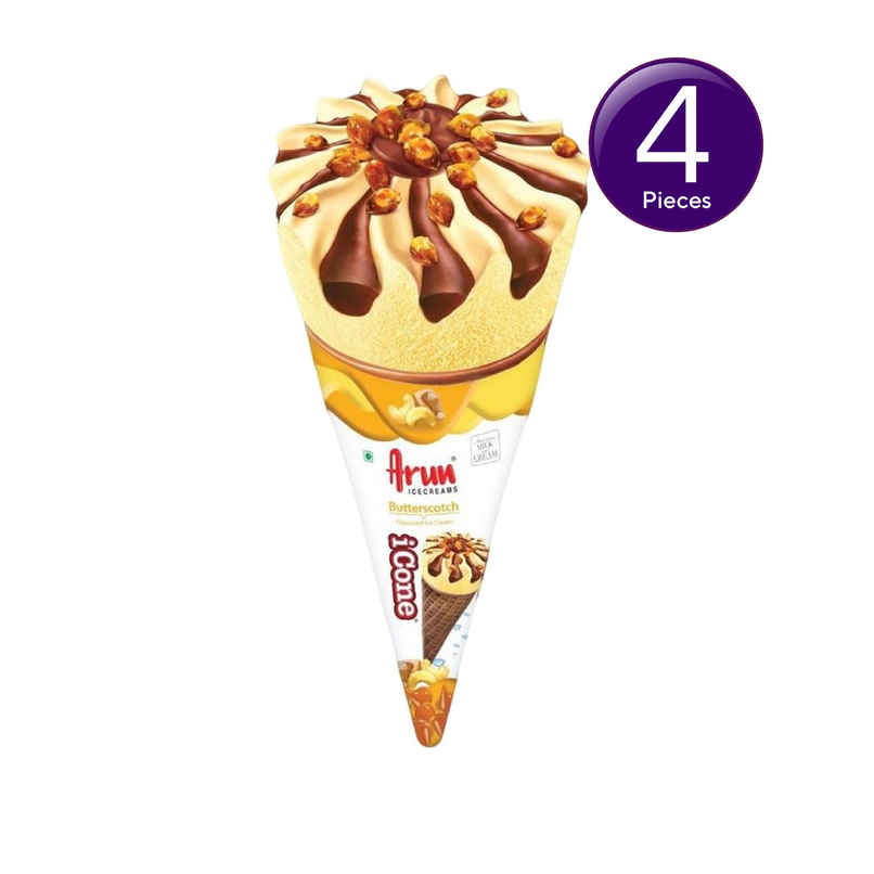 Arun Butterscotch Icone Ice Cream Cone Combo 