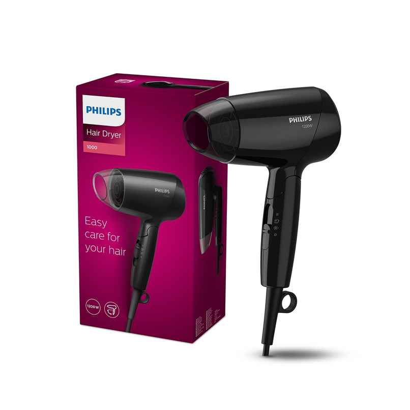 Philips Hair Dryer|3 Heat Settings & Cool Air Function|1200W|ThermoProtect Technology|BHC010/10 Philips Hair Dryer|3 Heat Settings & Cool Air Function|1200W|ThermoProtect Technology|BHC010/10