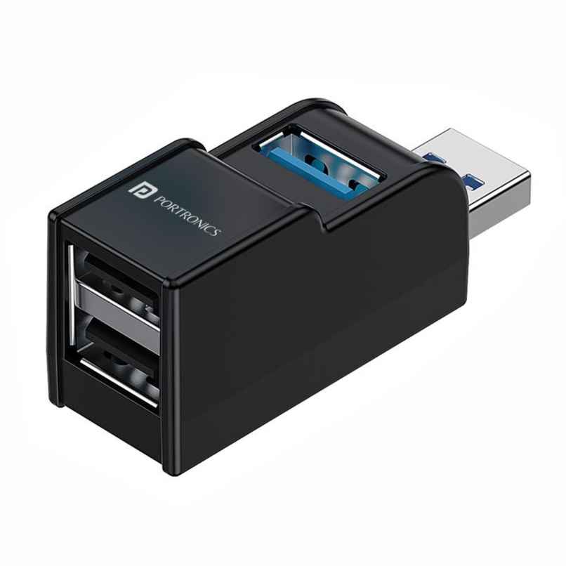 Portronics Mport 3A USB Hub (3-in-1), Multiport Adapter with USB 3.0 & 2-Port USB 2.0(Black) Portronics Mport 3A USB Hub (3-in-1), Multiport Adapter with USB 3.0 & 2-Port USB 2.0(Black)