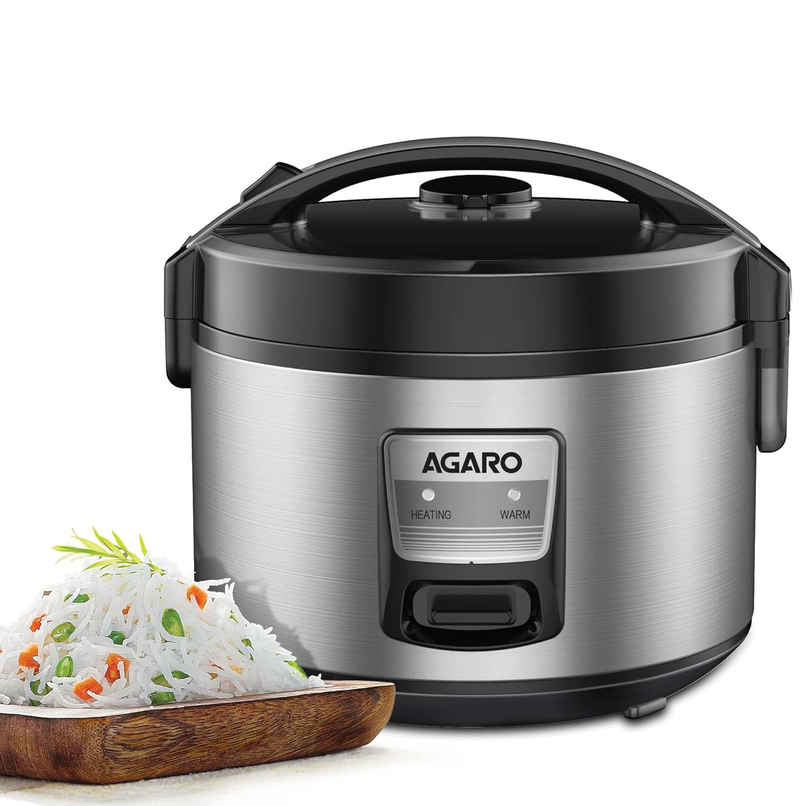 Agaro Regency Electric Rice Cooker, 5L Ceramic Coated Bowl, Automatic Cooking, Keep Warm Function
