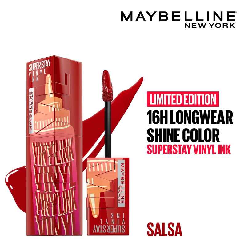 Maybelline New York Superstay Vinyl Ink - Longwear Shine Lip Color | Salsa