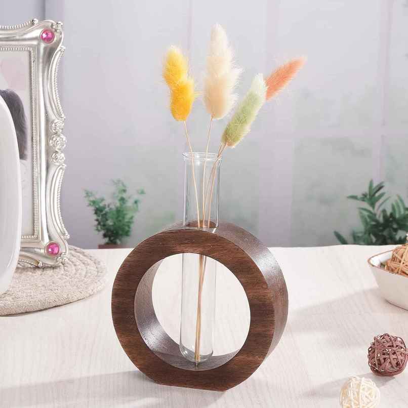 TIED RIBBONS Test Tube Planter | Brown - 4.5 in x 5.5 in