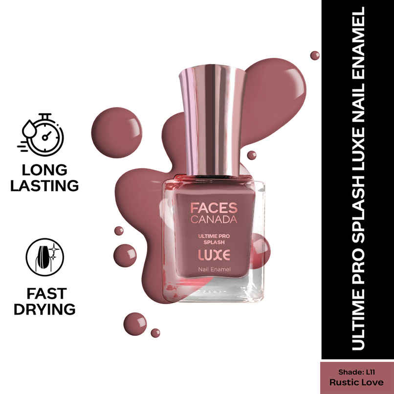FACES CANADA Ultime Pro Splash Luxe Nail Enamel | Quick-drying | Lasting |Rustic Love
