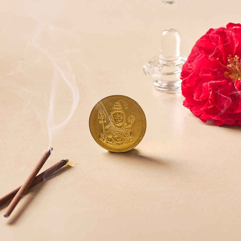 Brass Shiva Coin | Svasti Brass Shiva Coin | Svasti