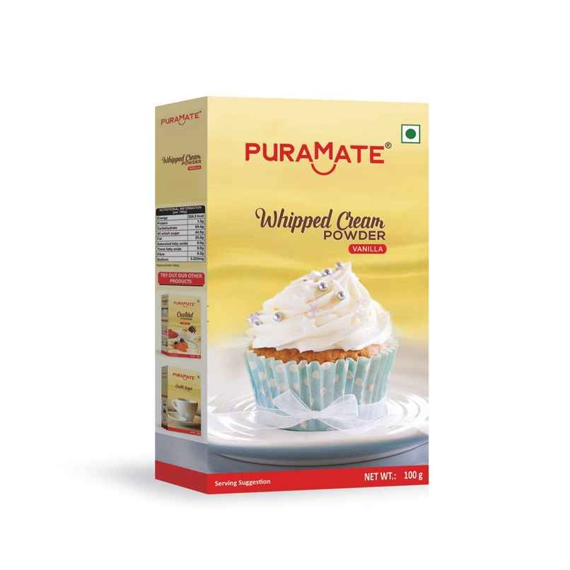 Puramate Whipped Cream Powder Vanilla | Easy & Versatile