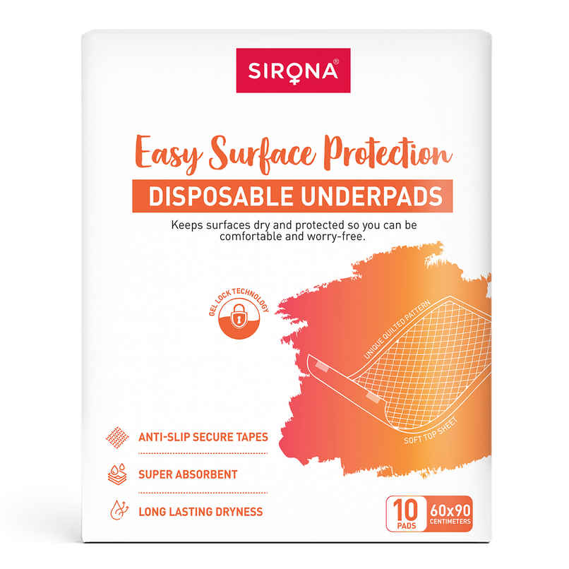 Sirona Disposable Underpads Large Size 60x90 |10 Pads