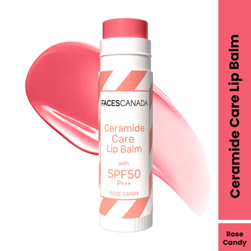 FACES CANADA Ceramide Care Lip Balm | SPF 50 | Hydrates Dry & Chapped Lips - Rose Candy 02 FACES CANADA Ceramide Care Lip Balm | SPF 50 | Hydrates Dry & Chapped Lips - Rose Candy 02