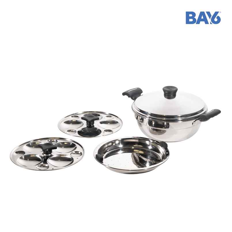 BAY6 Stainless Steel Dakshin 3-in-1 Multi Kadai