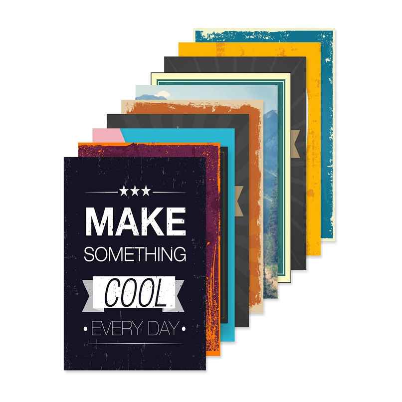 Paper Plane Design Wall Posters For Office Decor | Set of 10 | Size | 12 Inch x 18 Inch | D36