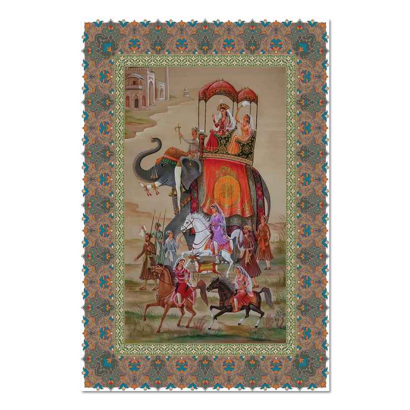 Paper Plane Design Indian Ethnic Traditional Wall Poster | Size 12 x 18 Inch | D93