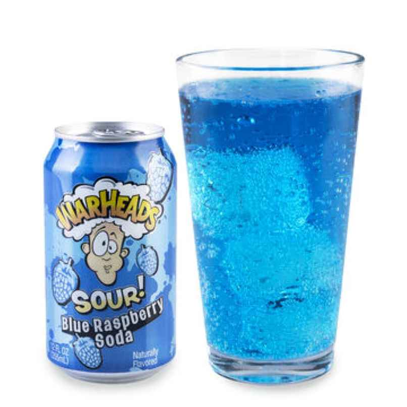Warheads Sour Blue Raspberry Soda