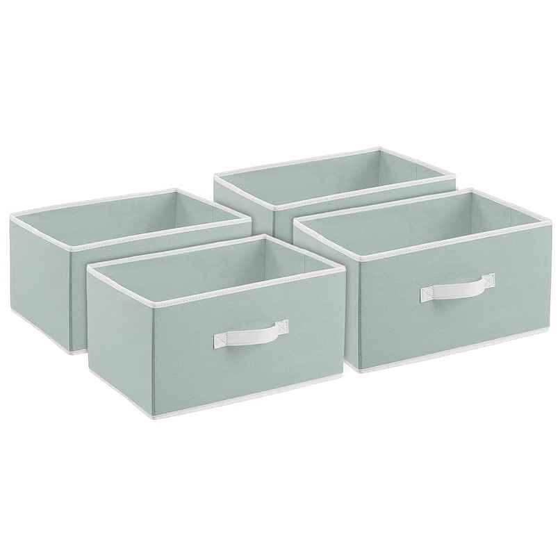 Kuber Industries Pack of 4 Foldable Storage Boxes | Organizer for Clothes | Light Grey