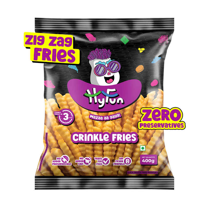 HyFun Crinkle French Fries, Crunchy & Air Fryer Friendly | Frozen