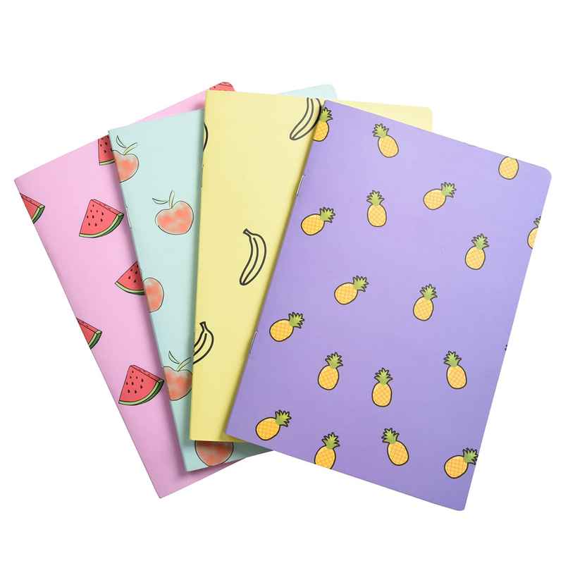 Papboo A5 Unruled Set Of 4 Notebooks, 80 Gsm Paper (240 Pages, 21 x 15 cm, Fruits) Papboo A5 Unruled Set Of 4 Notebooks, 80 Gsm Paper (240 Pages, 21 x 15 cm, Fruits)