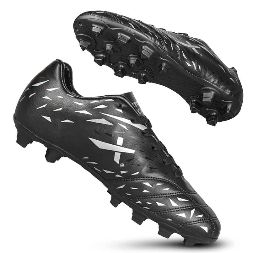 Vector X Kick-X Football Studs For Men Sports And Athletic Soccer Shoes | Black & Silver Size-5 Vector X Kick-X Football Studs For Men Sports And Athletic Soccer Shoes | Black & Silver Size-5