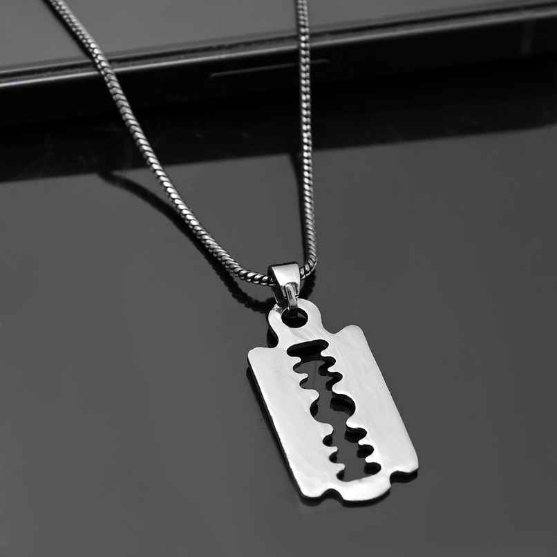Voylla Eclipse Stylish Black Blade Mens Pendant