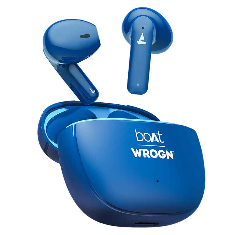boAt Airdopes 118 Tws Earbuds W/ 50 Hrs Playback, Quad Mics Enx Tech & Beast Mode (Sapphire Blue)