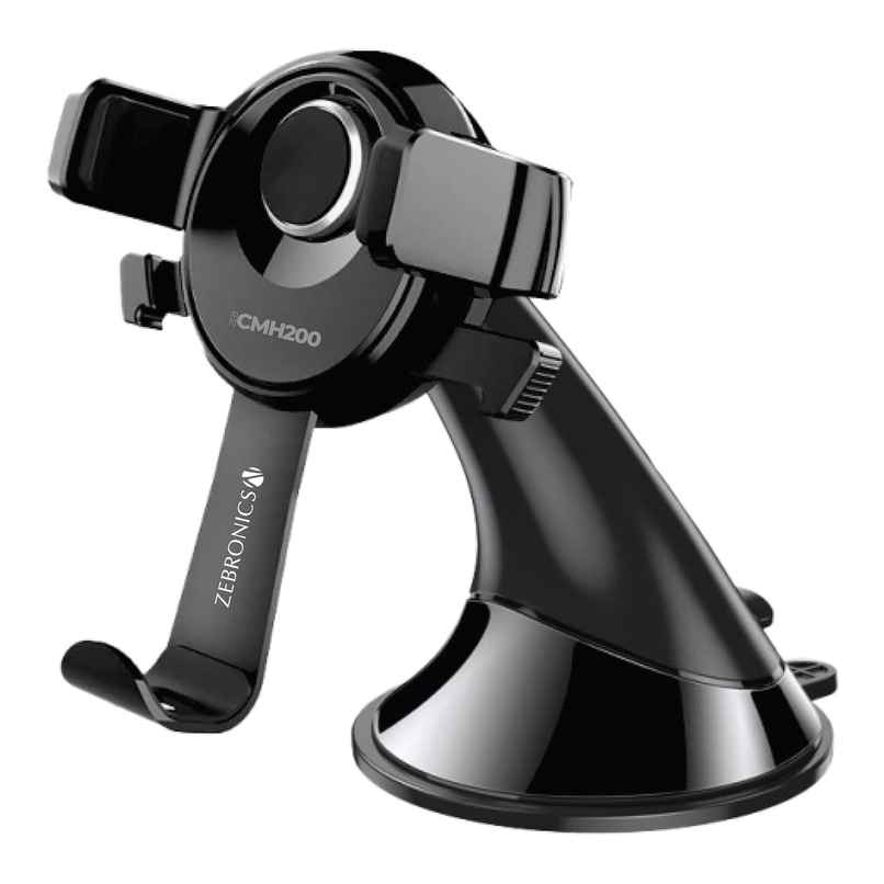 Zebronics CMH200, 360� Rotatable Holder, Anti-Skid Silicone Pads, Max 17.5cm Screen Size