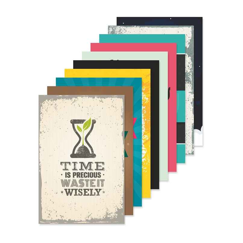 Paper Plane Design Wall Posters For Office Decor | Set of 10 | Size | 12 Inch x 18 Inch | D23