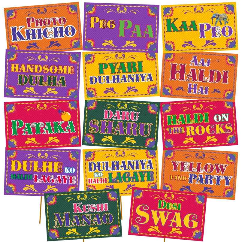 Haldi Props For Wedding | Party Propz