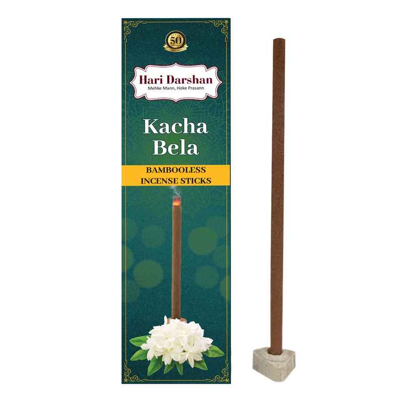 Hari Darshan Bamboo Less Incense Sticks - Kacha Bela - 30 Sticks