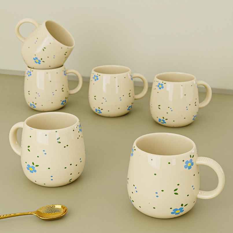 The Earth Store Ceramic Ovule Flower Tea Cup | 160 ml Microwave Safe Coffee Cups The Earth Store Ceramic Ovule Flower Tea Cup | 160 ml Microwave Safe Coffee Cups