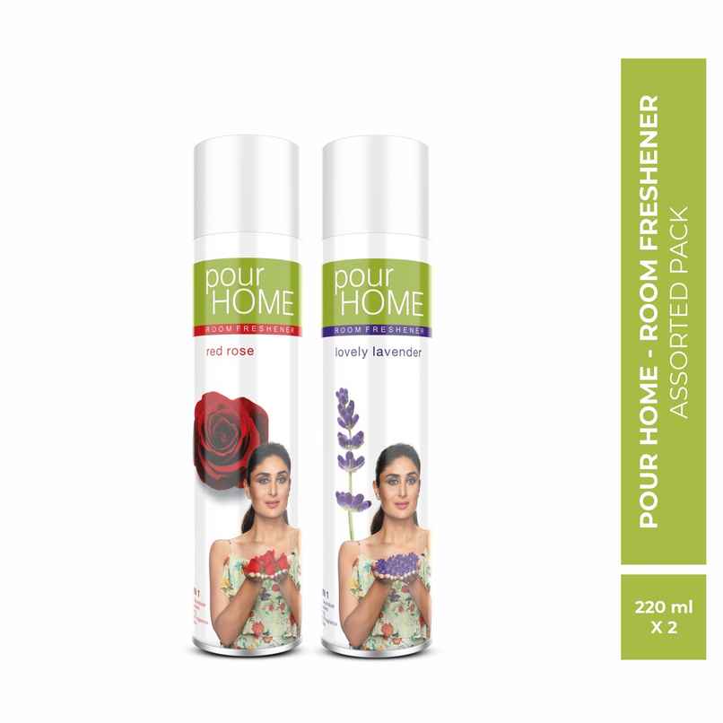 Pour Home Red Rose & Lovely Lavender Room Freshener Spray