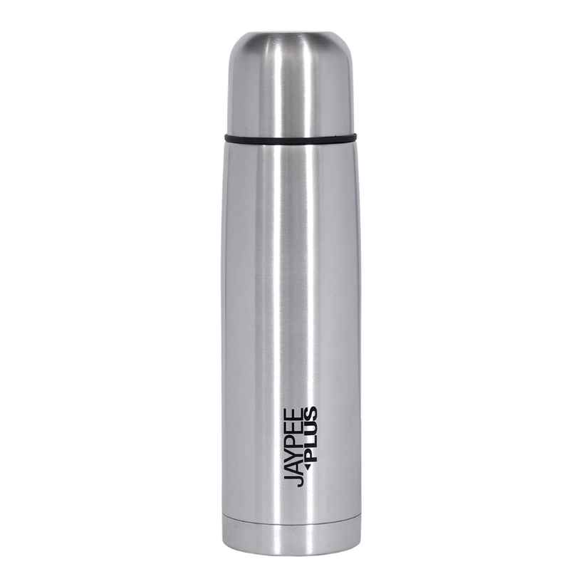 Jaypee Plus Max Vacuum Insulated Stainless Steel Hot & cold Water Bottle SS Finish | , 750ml