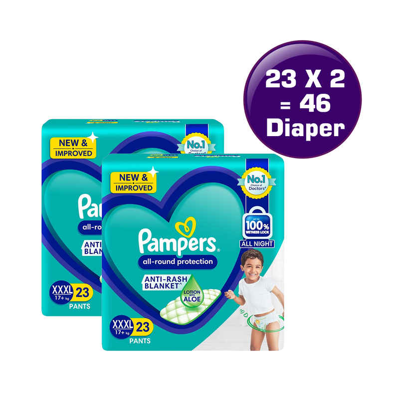 Pampers All Round Protection Baby Diapers | Pant Style | 3XL | 22 pcs Combo