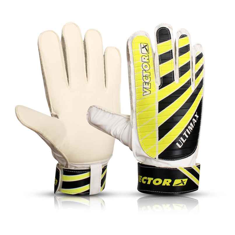 Vector X Ultimax Goalkeeper Gloves | Finger Saves & Grip| Youth | Adult | Multicolor | Size - 10 Vector X Ultimax Goalkeeper Gloves | Finger Saves & Grip| Youth | Adult | Multicolor | Size - 10