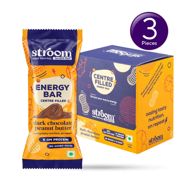 Stroom Dark Chocolate Peanut Butter Energy Bars Combo   