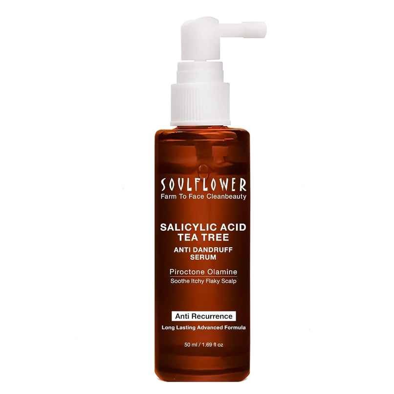 Soulflower Salicylic Acid Tea Tree Anti Dandruff Hair Serum