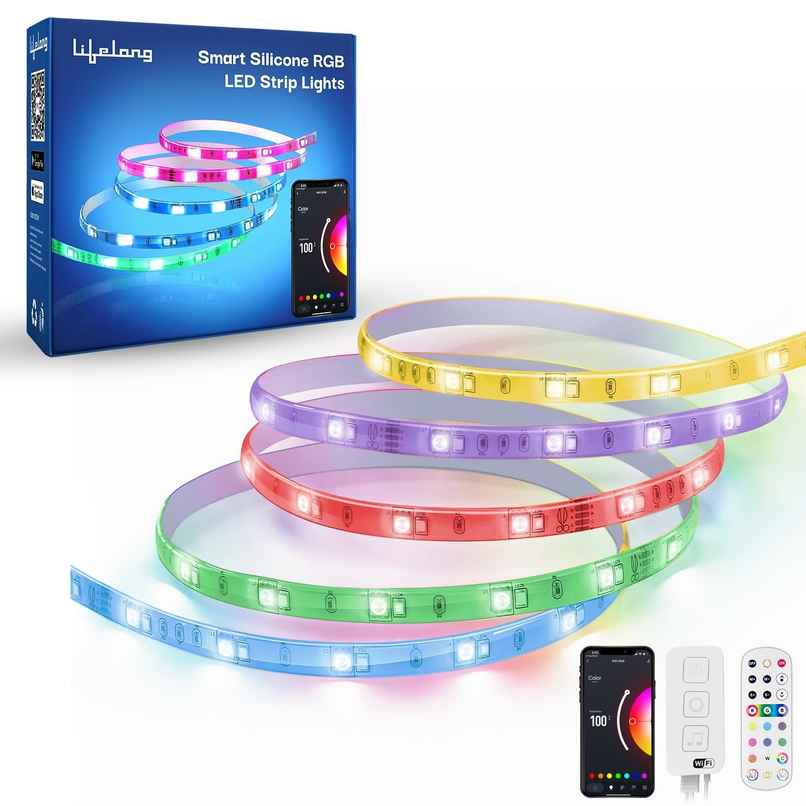 Lifelong Smart LED Strip Lights 5M (16.4 Feet) Works with Alexa & Google| IP65 Waterproof (LLESL5M)