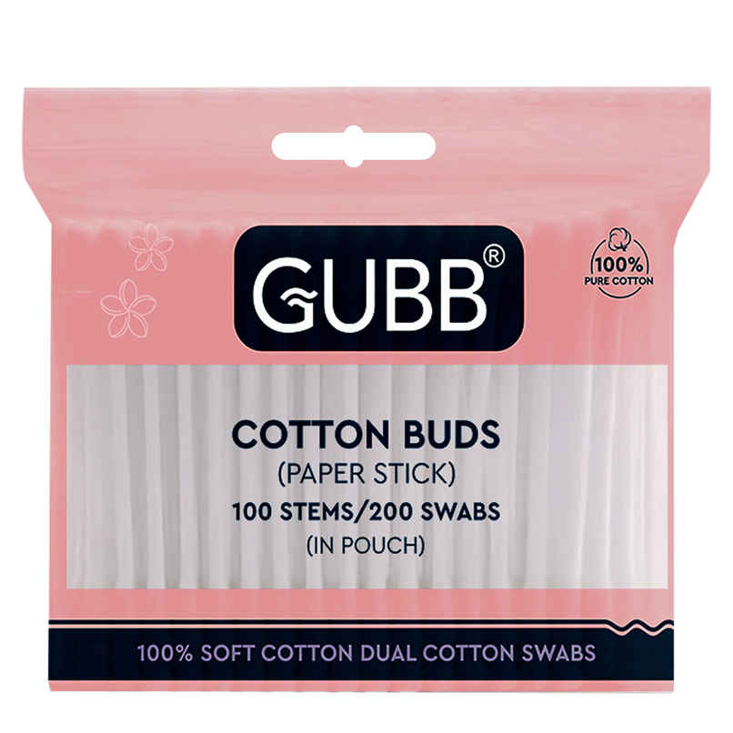 GUBB Cotton Buds Paper Stick In Pouch