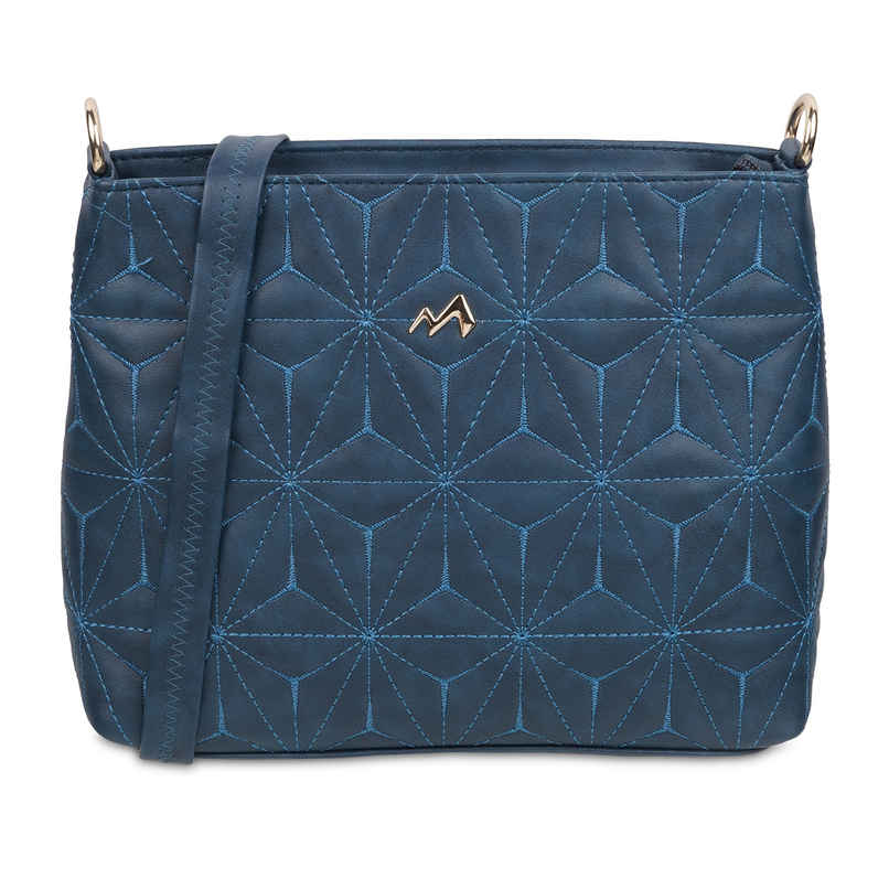 Metro Blue Synthetic Sling Bag for Women | 66-176-45 Metro Blue Synthetic Sling Bag for Women | 66-176-45