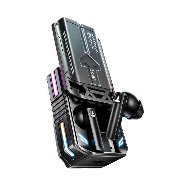 boAt Immortal Katana Blade 2.0 With Beast Mode, Rgb Leds, 70 Hrs Playback, Asap Charge, Gunmetal Black