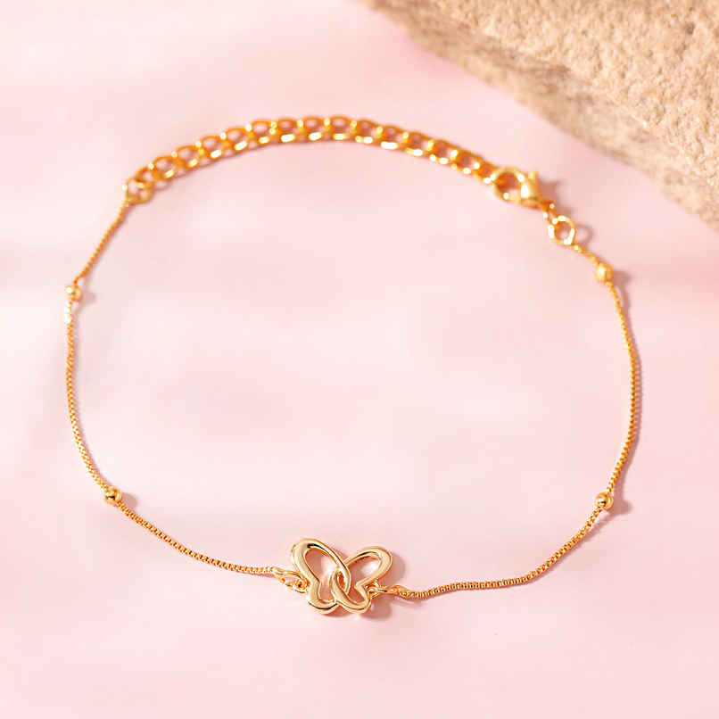 Voylla Valentines Day Golden Flutter Chain Bracelet Voylla Valentines Day Golden Flutter Chain Bracelet