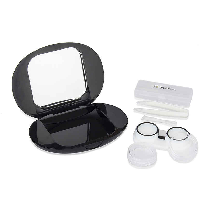 Aqualens Contact Lens Designer Case - Black | Oval Aqualens Contact Lens Designer Case - Black | Oval