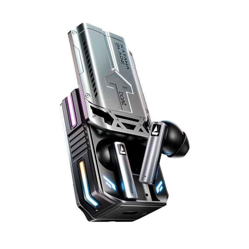 boAt Immortal Katana Blade 2.0 With Beast Mode, Rgb Leds, 70 Hrs Playback, Asap Charge (Grey)